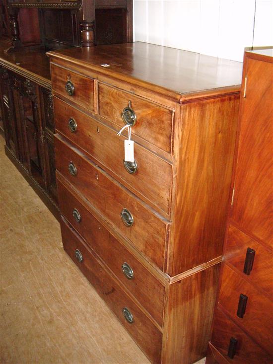 George III mahogany chest on chest (reduced in height)